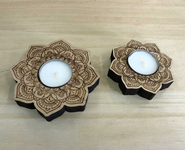 Porta velas Mándala
